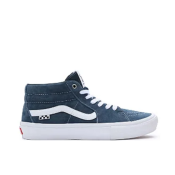 imagem TENIS VANS SKATE GROSSO MID PIG SUEDE BLUE WHITE 