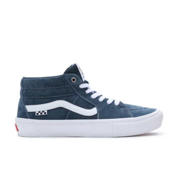 imagem TENIS VANS SKATE GROSSO MID PIG SUEDE BLUE WHITE 